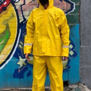 Impermeable pvc calibre 18 2 piezas velcro cremallera