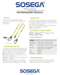 Eslinga en Y con reata regulable