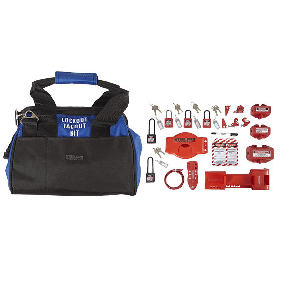 Kit bloqueo etiquetado mantenimiento, steelpro