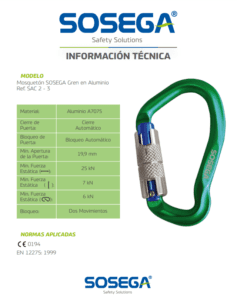 Mosquetón green sosega