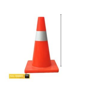 Cono de 70 cm Liviano con Base Naranja y Un Reflectivo Grado Ingeniería Comercial de 10 cm