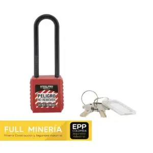 Candado Grillete Largo Nylon Steelpro