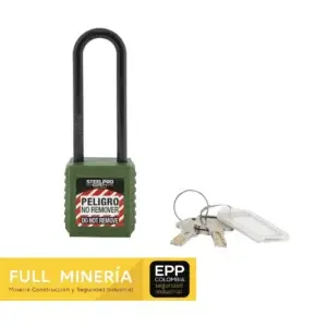Candado Grillete Largo Nylon Steelpro