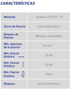 Mosquetón Grey Aluminio SAC 2 -4 referencia 163099